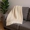 Edge Collections - 55" x 70" - Brown - Cozy Plush Throw Blanket with Fringe - 1 Piece